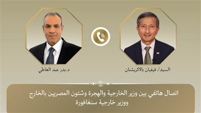 وزير الخارجية يتلقى اتصالًا هاتفيًا من نظيره السنغافوري
