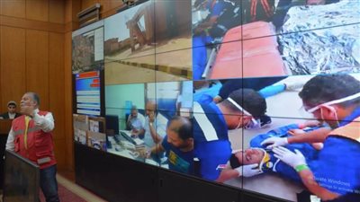 محافظ الغربية يشهد تجارب عملية للتعامل مع الأزمات من داخل مركز الشبكة الوطنية للطوارئ 