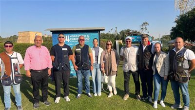 وصول الوفد البرتغالي المشارك في بطولة العالم الـ34 للرماية على الأطباق المروحية