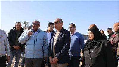 محافظ المنيا يتفقد الأعمال الإنشائية لمأخذ ومحطة تنقية مياه بملوي