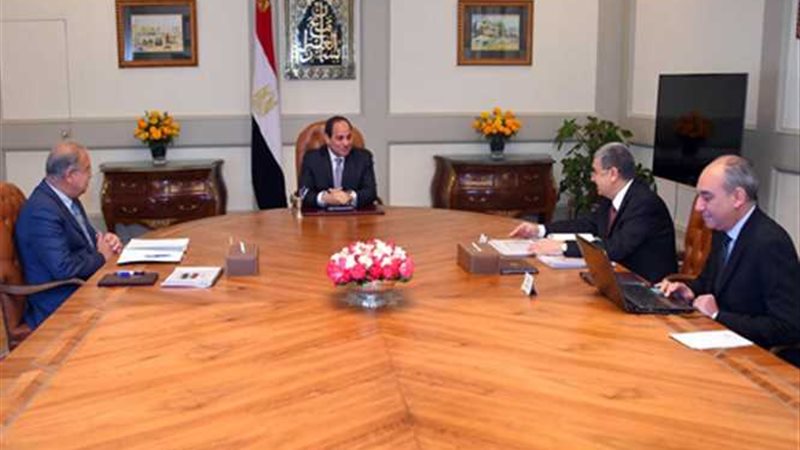 السيسي يجتمع مع رئيس