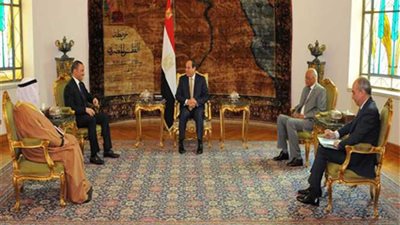 السيسي يستقبل رئيس مجلس الأمة الكويتي‎