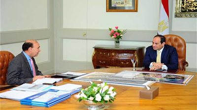 الرئيس السيسي يجتمع بالفريق مهاب مميش رئيس هيئة قناة السويس‎