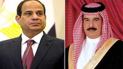 الرئيس يتلقى اتصالاً هاتفياً من ملك البحرين للتعزية فى ضحايا الحادثين الإرهابيين‎