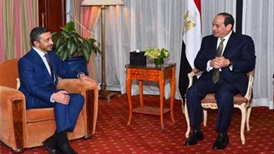 الرئيس السيسي يستقبل وزير خارجية الإمارات بمقر إقامته بنيويورك
