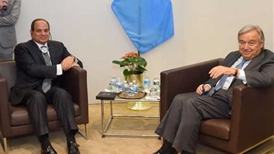 الرئيس السيسى يلتقي الأمين العام للأمم المتحدة على هامش أعمال الجمعية العامة‎