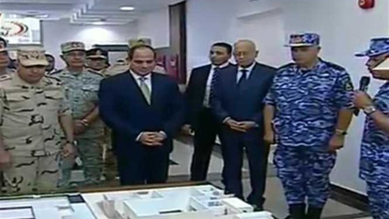 السيسى يصل مجمع المحاكاة