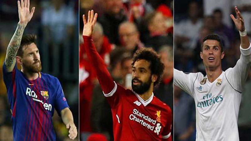 صلاح يتقدم علي ميسي