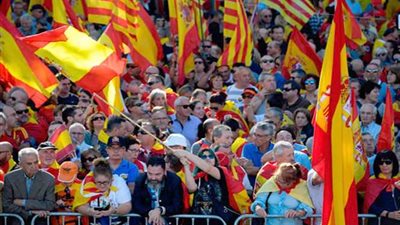 مظاهرة حاشدة في برشلونة لمطالبة مدريد بالإفراج عن الوزراء المحتجزين