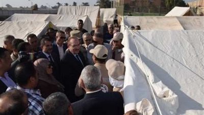 معسكر ايواء عاجل لمواجهة الكوارث والأزمات ببنى سويف