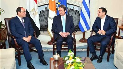 قمة ثلاثية بين السيسي أنستاسيادس وتسيبراس تناولت مختلف القضايا