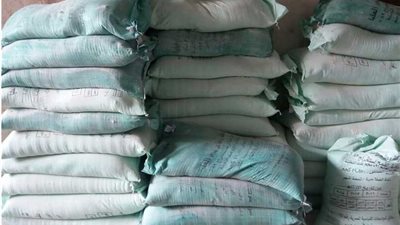 ضبط 16 طن دقيق مدعم قبل تهريبه بحملة تموينية بالقليوبية