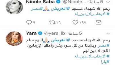 ​نجمات لبنانيات ينعين الشعب المصري في شهداء الوطن