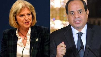رئيسة وزراء بريطانيا للرئيس السيسي: ندعم مصر حكومة وشعبا