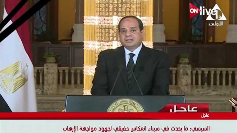 السيسي: سنواجه الإرهاب