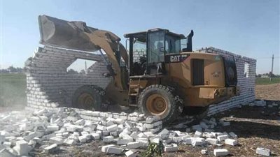 بالصور.. إزالة 7 حالات تعدٍ على الأراضي الزراعية بالدلنجات