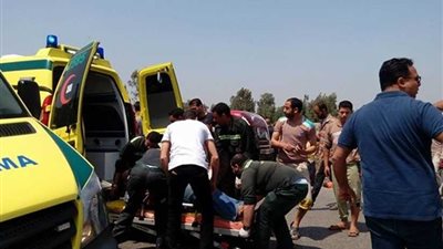 إصابة معاون مباحث ملوى ورقيب شرطة فى تصادم مرورى بالمنيا