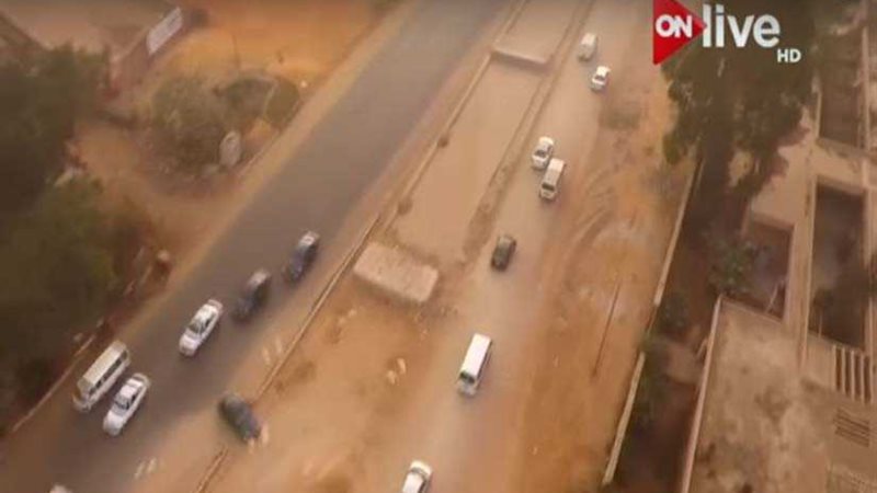 لقطات جوية لرصد الحالة