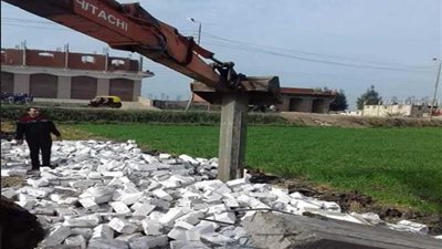 حملة مكبرة لإزالة التعديات على الأراضي الزراعية بالدلنجات (صور)