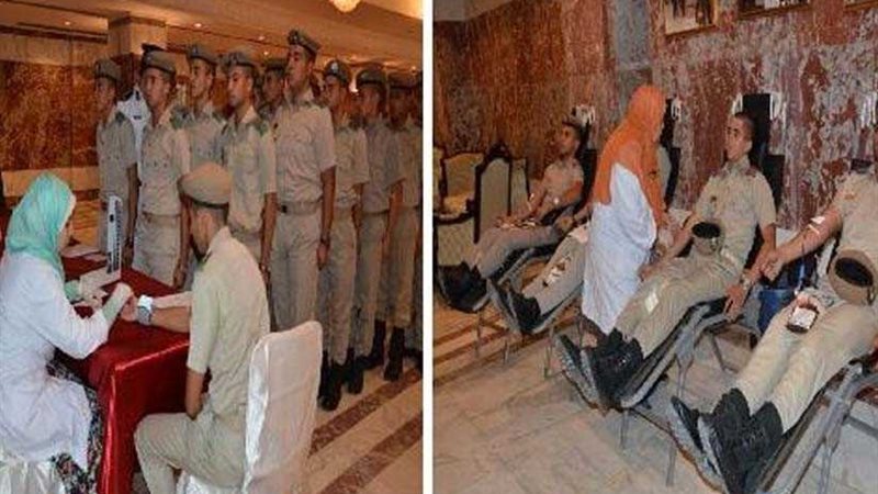 طلاب الشرطة يتبرعون