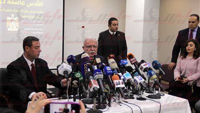 المؤتمر الصحفى للسفارة الفلسطينية بالقاهرة (بث مباشر)