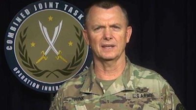 قائد التحالف الدولي يهنئ العراق على هزيمة 