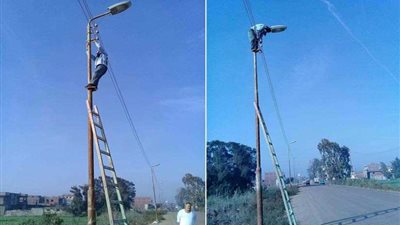 حملة مكبرة لإحلال وتجديد الأعمدة المتهالكة بدمنهور (صور)