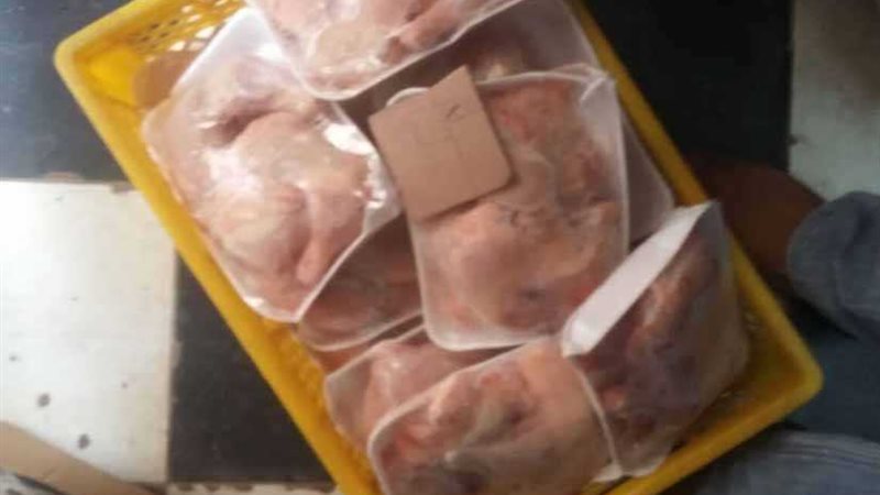 ضبط 20 طن دواجن مجمدة