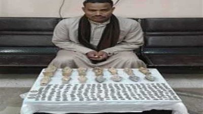 القبض على عاطل وبحوزته 280 قطعة أثرية أثناء بيعها بأسيوط 