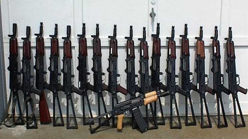 ضبط بنادق آلية وخرطوش