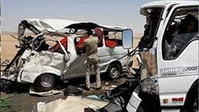الصحة: وفاة 13 وإصابة 8 بحادث تصادم ميكروباص بنقل ببني سويف