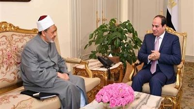 السيسي يستقبل شيخ الأزهر الشريف