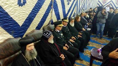 عزاء الشهداء بمطرانية حلوان وصلاة الثالث ب