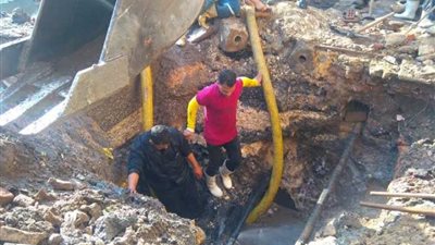 انقطاع المياه عن كفر الزيات بسبب انفجار ماسورة عمومية‎