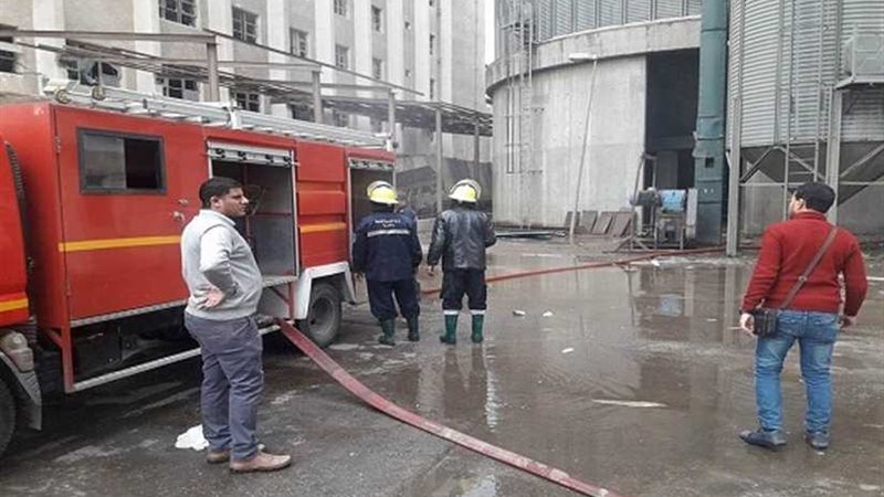 خسائر حريق صومعة