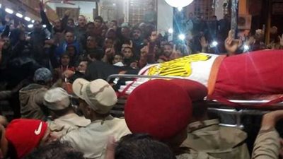 دمياط تشيع جثمان شهيد كمين العريش (صور)‎