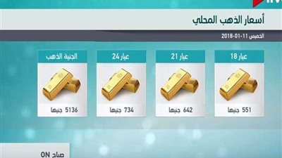 بالفيديو .. تعرف على أسعار الذهب اليوم الخميس 11 يناير 2018