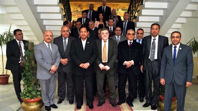 بالصور : محافظ الغربية يستقبل البدوى قبل انعقاد مؤتمر الحزب بطنطا