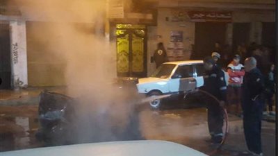 اشتعال النيران في توك توك بطنطا دون إصابات