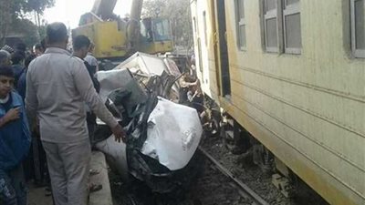 السكة الحديد: اقتحام سيارة خط قليوب ووفاة شخصين