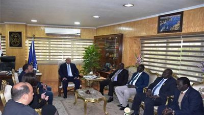 محافظ أسوان يلتقي وفدا وزاريا من جنوب السودان
