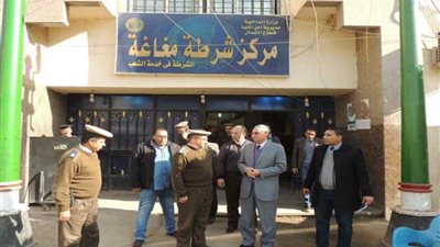 مدير أمن المنيا يتفقد الأكمنة الحدودية بالطرق الصحراوية والزراعية