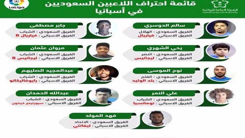 احتراف 9 لاعبين سعوديين