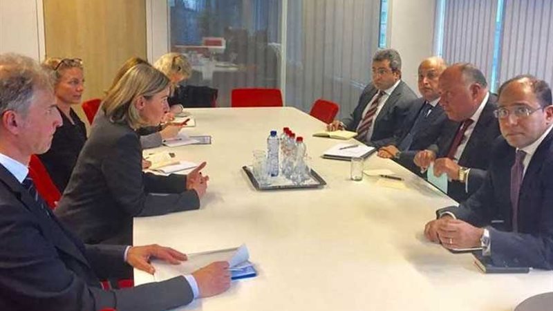 شكري يعقد جلسة مباحثات