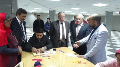 البديوي وأبو المجد يتفقدان مركز التدريب على الصناعات الصغيرة بجامعة المنيا