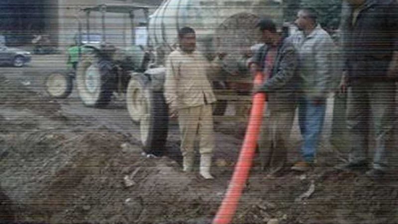 عطل بخط المياه يتسبب
