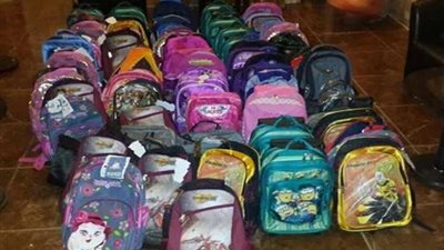 توزيع 450 حقيبة مدرسية على تلاميذ مدارس قرية الروضة بشمال سيناء