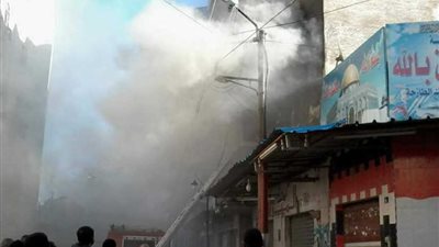 حريق هائل بمبنى تابع لمصلحة الضرائب بطنطا