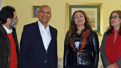 ليلي علوي تستقبل وفد مهرجان 