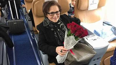 جميلة بوحيرد في القاهرة لتكريمها بمهرجان أسوان لأفلام المرأة